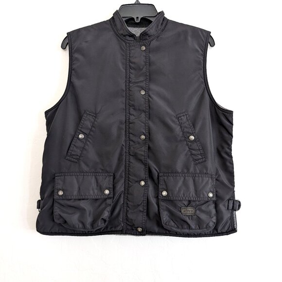 Lauren Ralph Lauren Other - LAUREN RL Vest‎ Men's M Black Outdoor Vintage Utility Nylon Corduroy Collar Zip